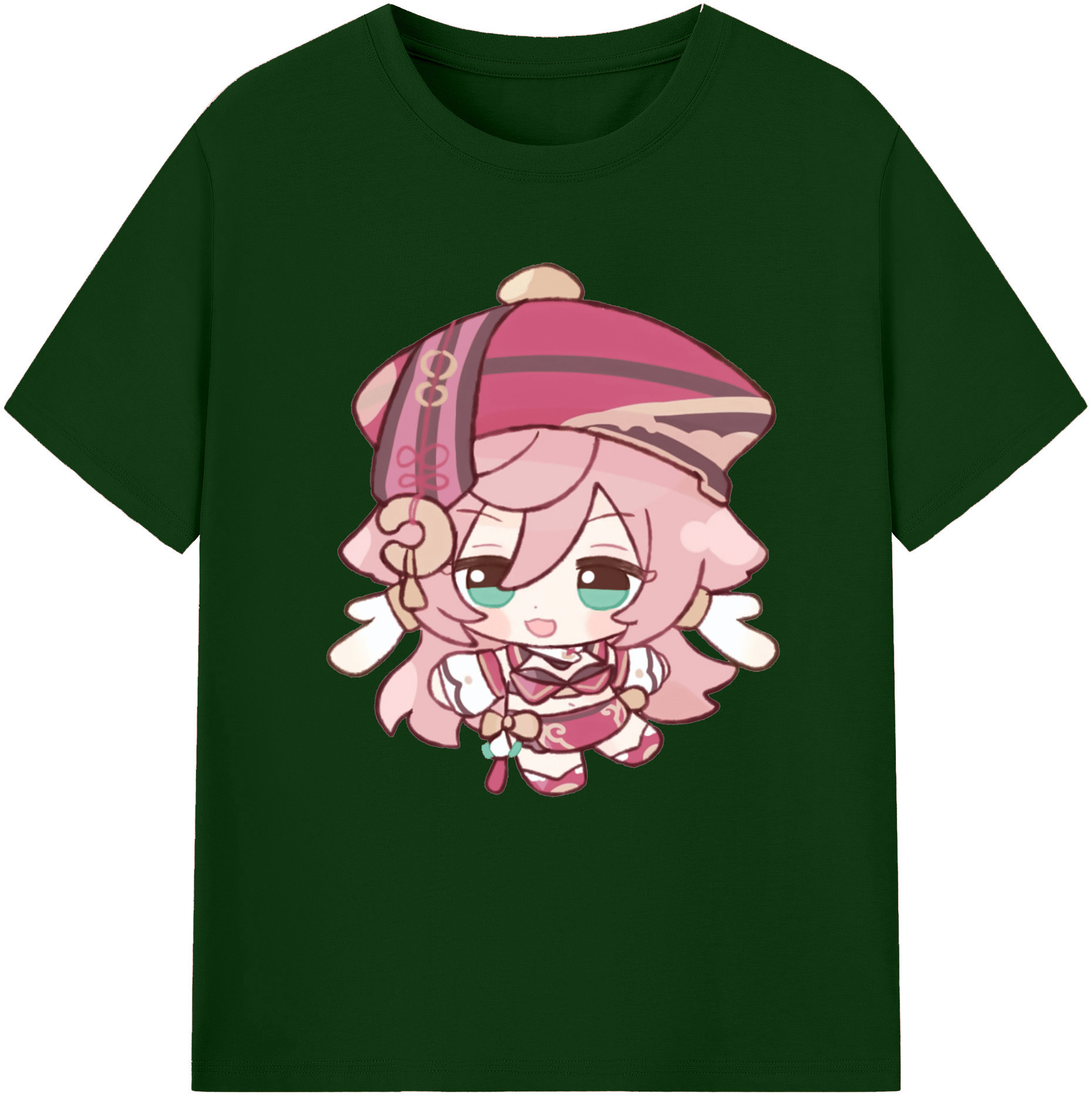 げんし神 ヤンフェイ genshin Yanfei 綿100％半袖Tシャツ（フロントプリント）